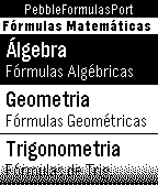 PebbleFormulas Portuguese