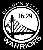 Golden State Warriors Full Logo Digital Inverted