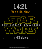 Star Wars Force Awakens Animated with Countdown Date