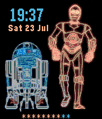 Star Wars Non-Animated with Time, Date and Battery